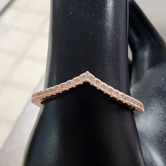 Pandora Sparkling Wishbone Ring size 56 US 7.5 - Picture 2 of 9